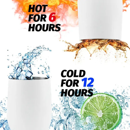 Multi Purpose Stainless Steel Tumblers with Lid & Straw 12oz - 2pcs