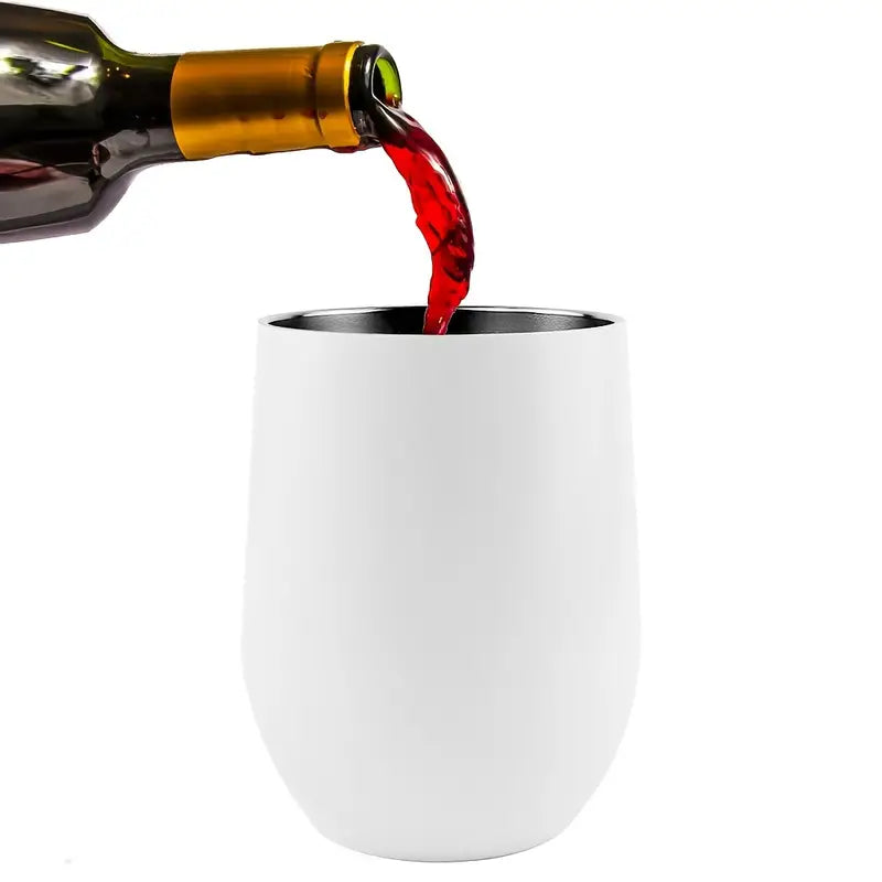 Multi Purpose Stainless Steel Tumblers with Lid & Straw 12oz - 2pcs